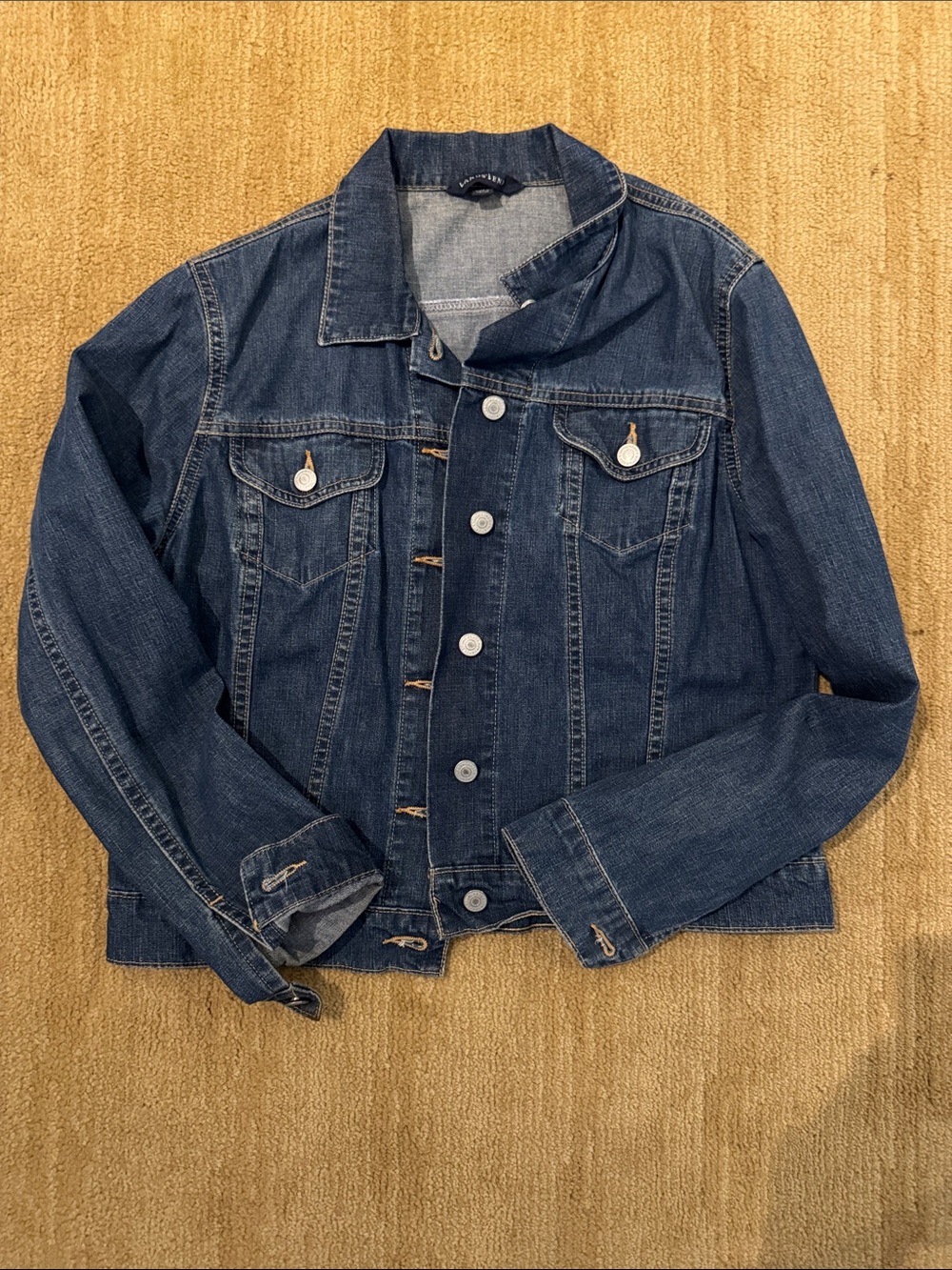 Lands' End Dark Blue Denim Jean Jacket